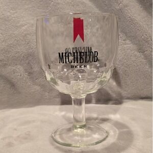 Vintage Michelob Beer Thumbprint Goblet Barware Drinking Glassware